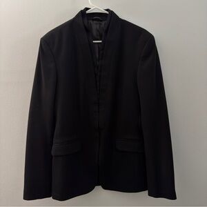 Zara Black Mandarin Collar Blazer Size L